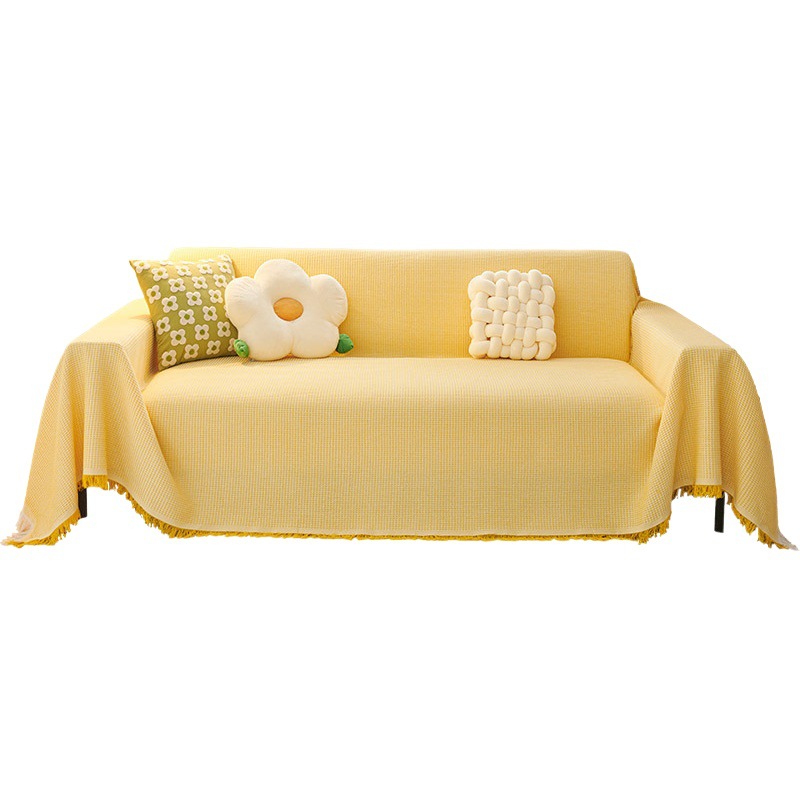 Internet celebridad sofá toalla Nordic ins estilo cubierta de tela cubierta completa sofá funda de cojín manta a prueba de polvo solo tres personas Four Seasons Universal