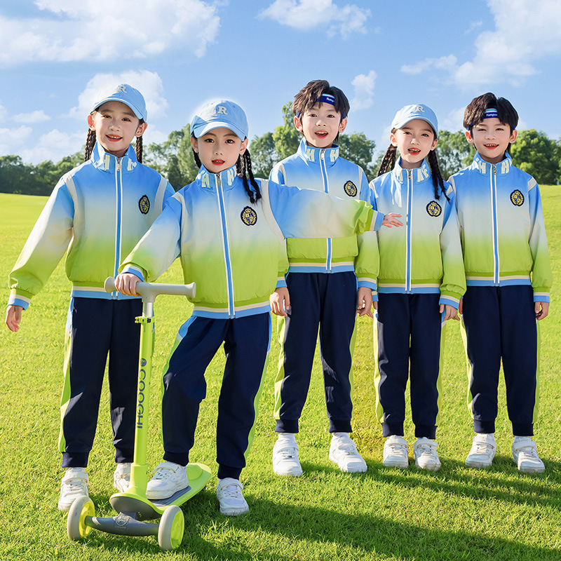 유치원 정원 의류 봄과 가을 대학 스타일 레저 1 학년 어린이 학교 교복 세트 초등학생 교복 3 피스 세트