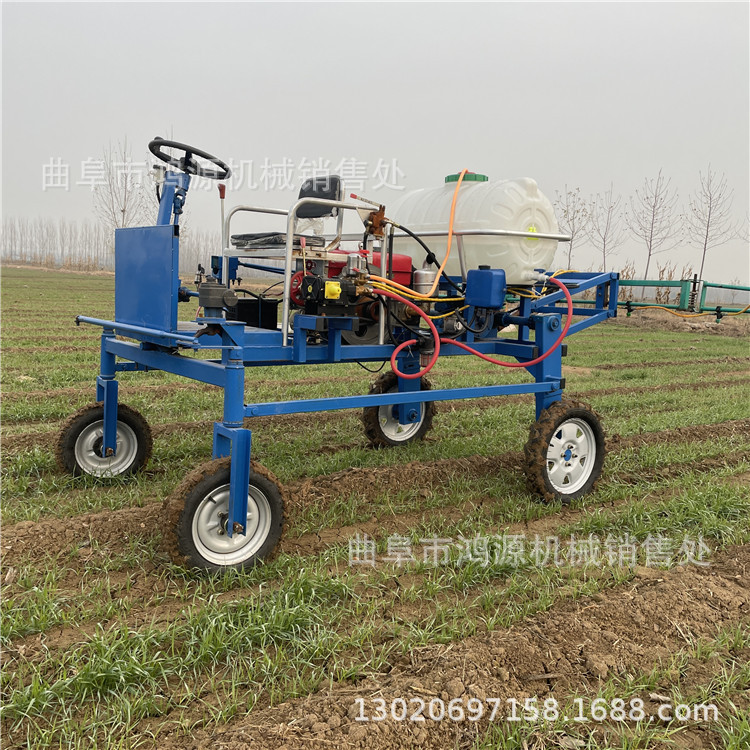 农用柴油机新型打药车 8米喷副自走式打药机 四轮喷雾器