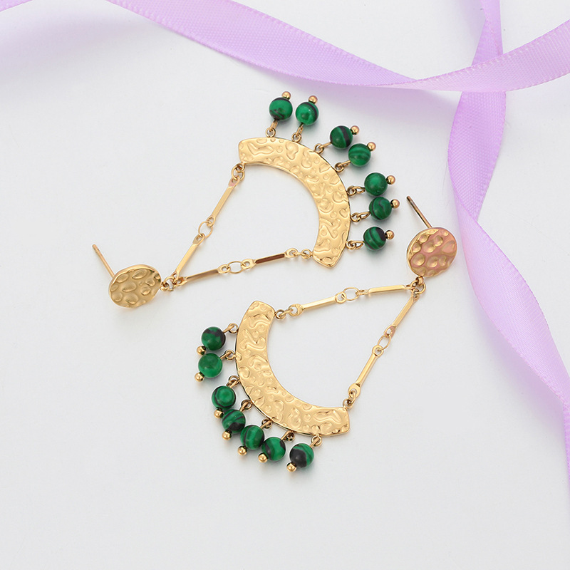 Xuping vacaciones estilo personalidad exagerada aretes de acero inoxidable 14k color bohemio estilo retro bordilla auriculares al por mayor