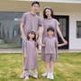 全家装旅游四口夏季连衣裙