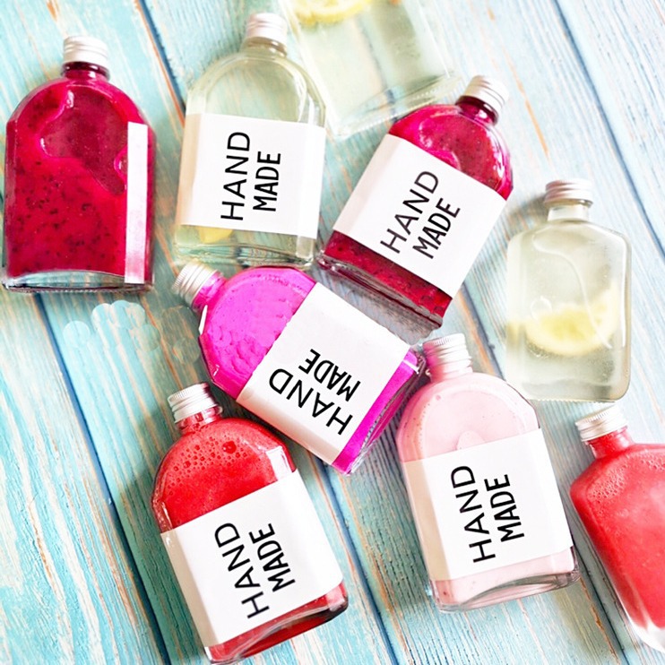 斜肩扁形冷泡萃茶冰咖啡果汁饮料奶茶铝盖玻璃瓶白酒瓶小酒瓶