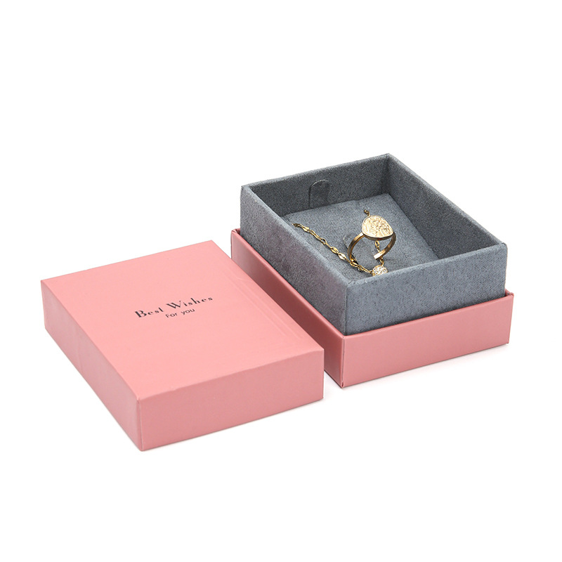 Pequeño anillo japonés fresco colgante pendientes caja de joyería de moda collar caja de joyería hermosa bolsa caja de joyería