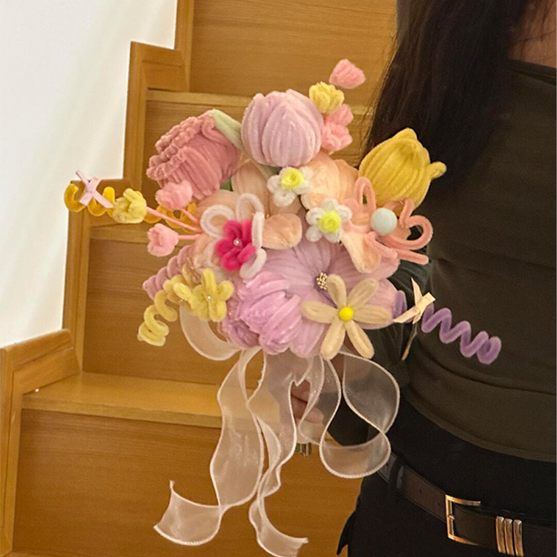 ツイストスティックブーケ手作りひまわりハンドヘルド素材パッケージ婚約証明書親友ガールフレンド誕生日工場直販|undefined