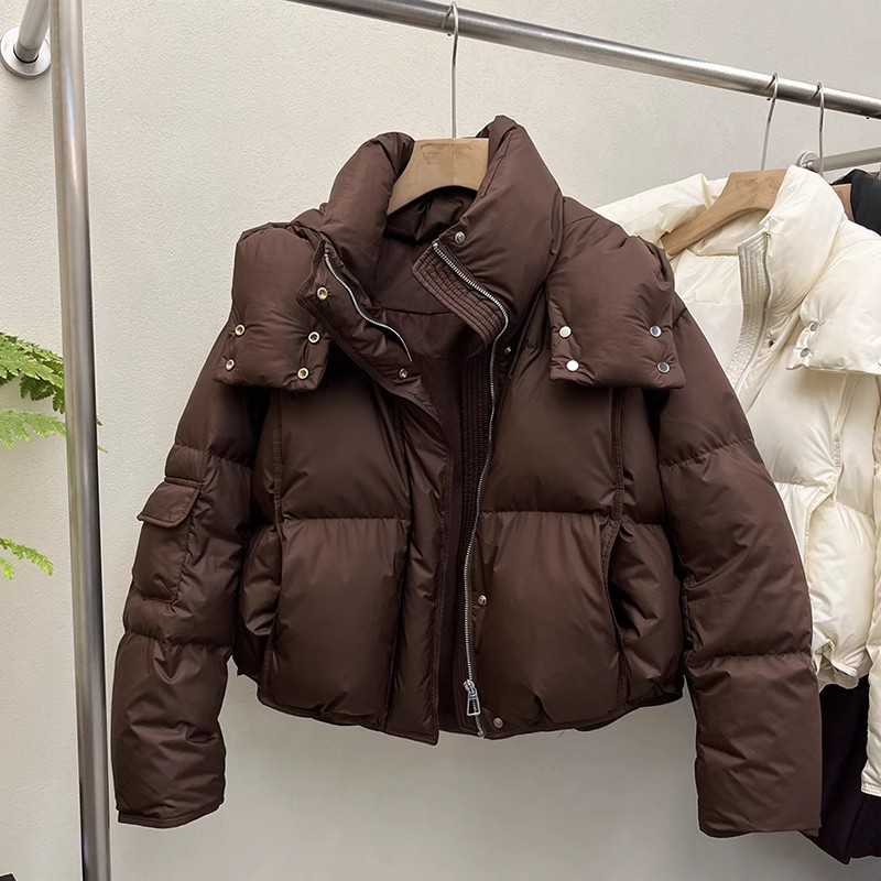 Algodón ropa de algodón mujer 2025 nueva chaqueta de algodón de leche nicho de diseño suave viento grueso chaqueta de pan de invierno