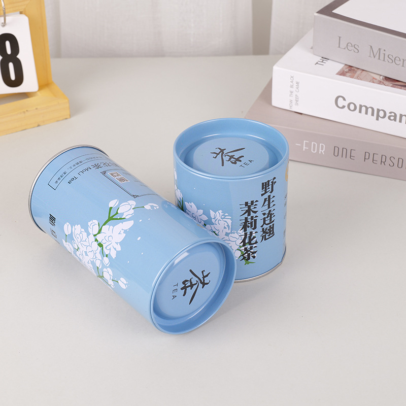 加工定 制马口铁圆形蜡烛铁罐茶叶咖啡便携式小铁盒糖果包装空盒