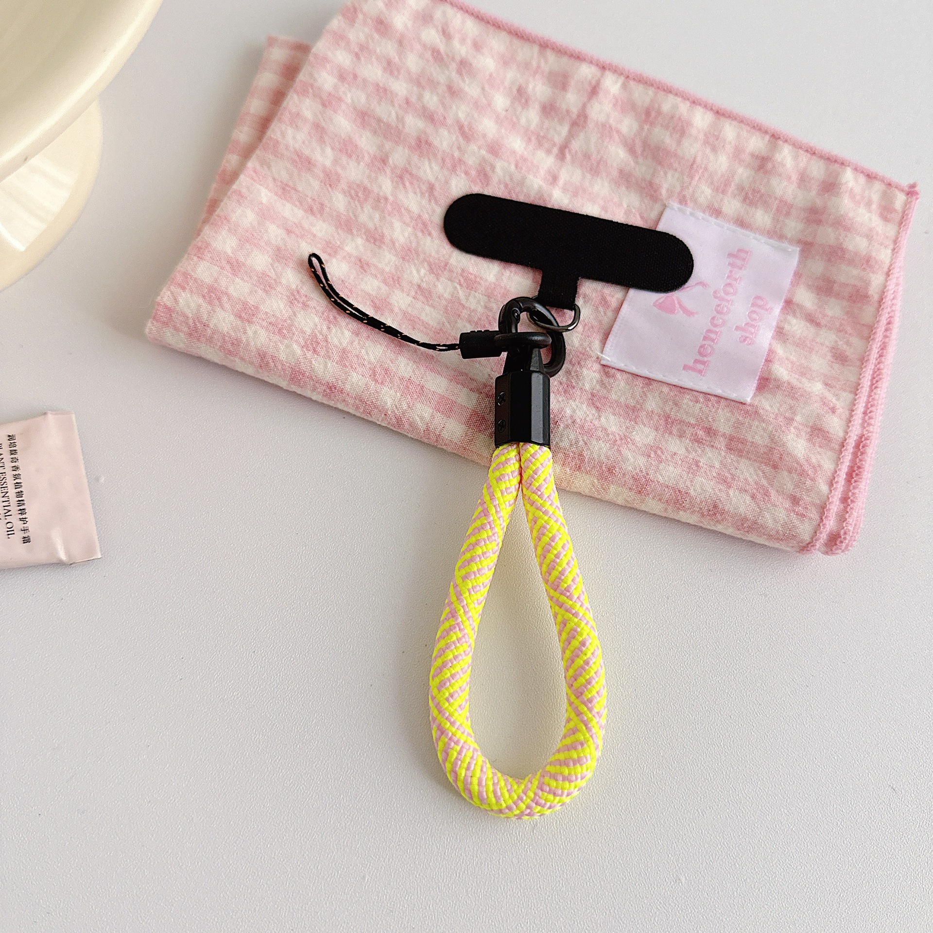 Teléfono móvil de nylon tejido corto con clip multifuncional bolso portátil colgante accesorios colgante universal