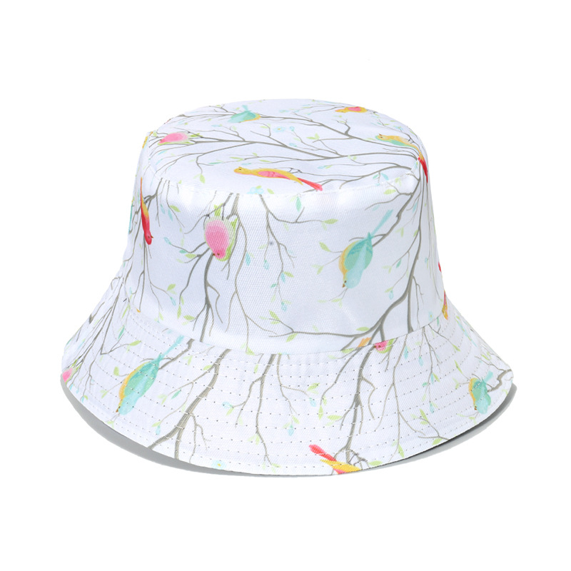 Polyester Material Animal Pattern Women's Elegant Lady Animal Big Eaves Bucket Hat