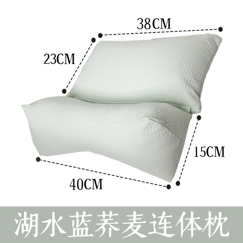 荞麦颈椎耳洞枕头连体枕护颈椎助睡眠三角枕成人硬荞麦壳枕可拆卸|undefined