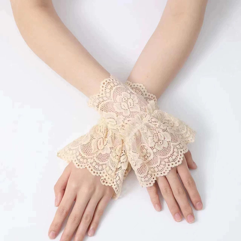 Lace Fake Sleeves Lace Cuffs Women's Wrist Sleeves Elastic Elastic Clothing Decorative Sleeves Wrist Bell Sleeves