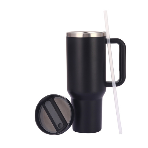 40oz Car Cup Large Capacity Ice-Busting Cup with Convenient Handle 304 Stainless Steel Insulated Cup Creative Gift