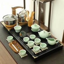 茶具套组家用喝茶全自动一体整套功夫茶具泡茶道客厅实木茶盘茶台