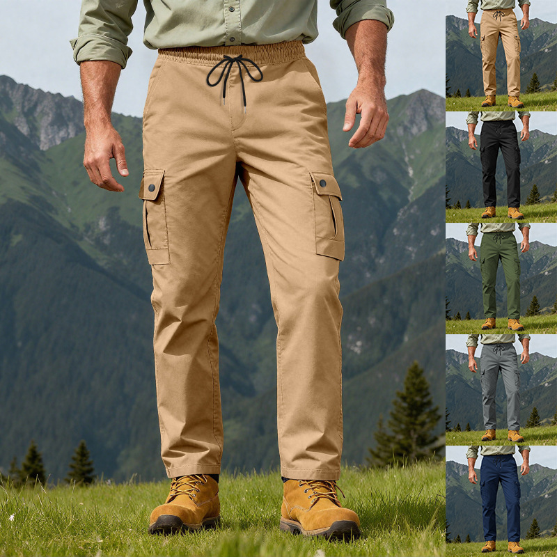 European and American Amazon Hot Selling Spring and Autumn Outdoor Mountaineering Sports Casual Men's Cargo Pants Quick-Drying Windproof Casual Men