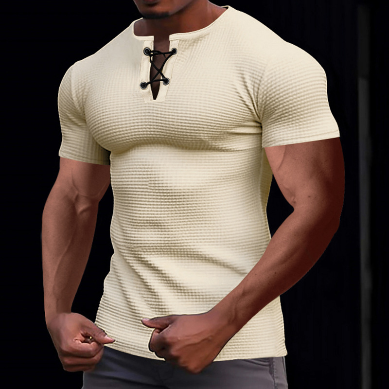 Men's Solid Color T-shirt Men's Clothing display picture 34