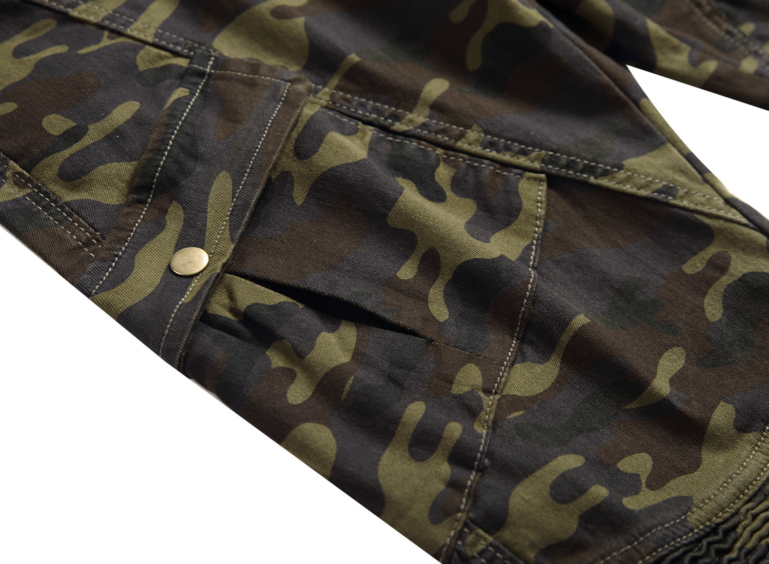 Men's Camouflage Slim Fit Stretch Cargo Pants For Casual Style_voghion.com