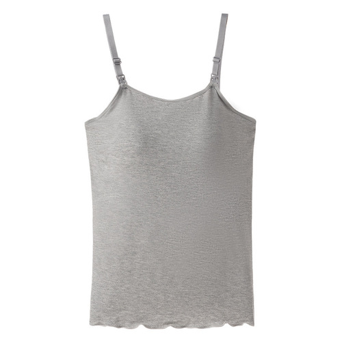 New fixed cup nursing bra with backless design, suitable for pregnancy and postpartum, no bra required, thin strap, summer version