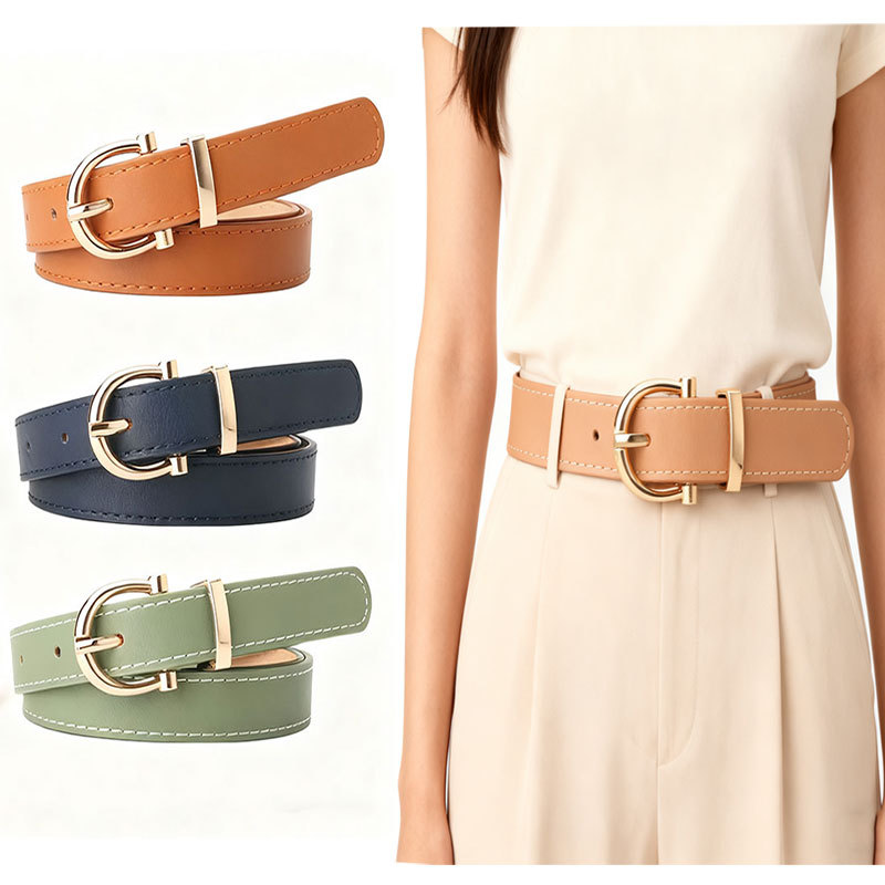 Korean Style Student Jeans Belt Wholesale Decorative Thin Belt Clothing Matchinging New Pin Buckle Belt Women's High-End