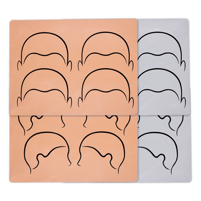 Hair skin embroidery small size practice leather fake leather head type novice blank white leather silicone imitation leather wholesale