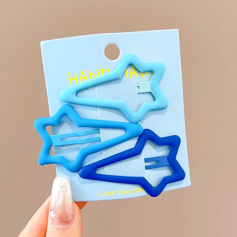 Klein azul rasgado cabello mar pinza de pelo lateral 2024 nuevo clip de alta gama tocado de frente de mujer clip de borde infantil