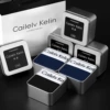 3 pieces in white-edged iron box (blue+blue+black)