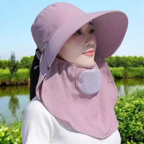 Cotton Material Women's Sun Hat High-End Sunshade Hat UV Protection Elderly Sun Hat Hat for Farming and Tea Picking