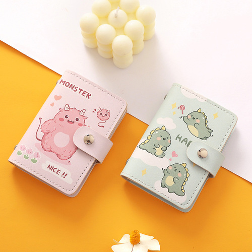 Cute cartoon women's card holder, exquisite, high-end, large capacity, multiple card slots, ultra-thin, anti-degaussing, compact card holder, card holder