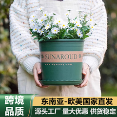 【跨境电商专供】欧美东南亚直发树脂加仑盆塑料花盆家用大口径盆