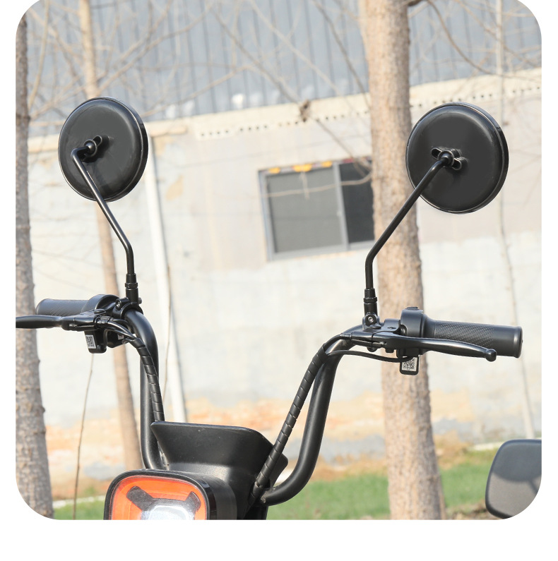 Electric Vehicle Motorcycle Fisheye Wide-Angle Rearview Mirror Convex Mirror Large Field of View High-Definition Rearview Mirror Universal Reflector