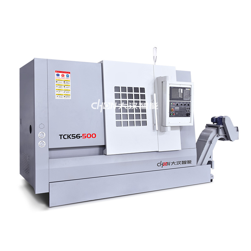 Torno CNC inclinado TCK50, torno automático pequeño TCK56, máquina combinada de taladrado y fresado con rieles de guía de alta eficiencia.