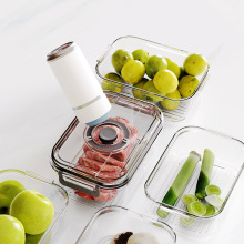 电动抽真空盒子厨房冰箱保鲜收纳盒防潮储物盒大小套装食品密封盒