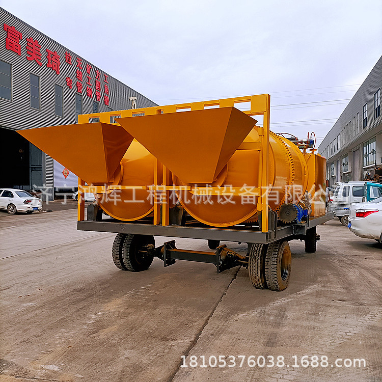 小型沥青拌合机 移动式再生沥青拌合机 废旧沥青料加热再生拌合机