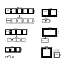 L系列86型1-5联墙壁开关插座钢化玻璃框架铁板配件安装底盒批发