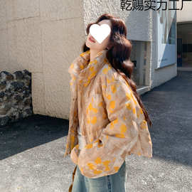 国风绒鸭绒羽绒服女短款年冬季新款加厚保暖气质休闲面包服