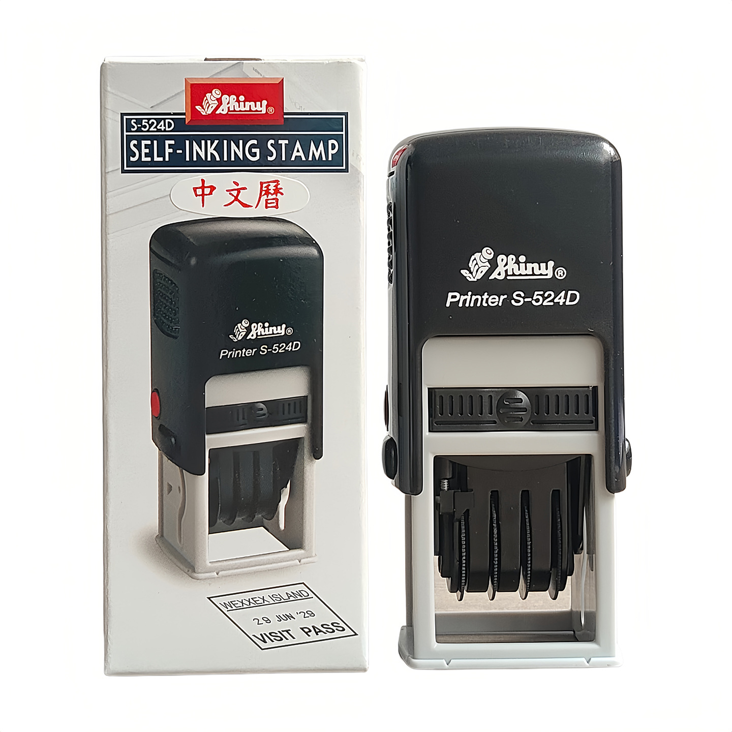 Sello de nueva fuerza de Taiwán fecha de sellado ajustable inspección calificada QC nombre firma de tinta de nuevo material de sellado al por mayor