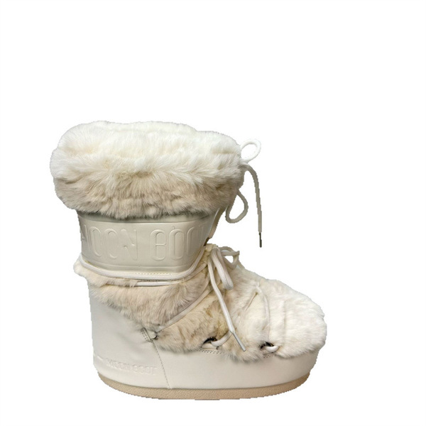 Winter non-slip keep warm ski high boots platform with shoelaces