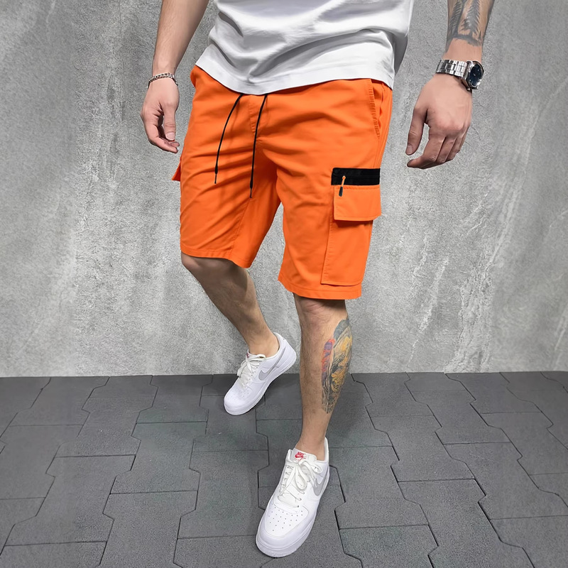 Cross-Border Temu Shein Amazon Foreign Trade Men's Shorts Summer Casual Solid Color Loose Work Pants Cross-Border Temu Shein Amazon Foreign Trade Men's Shorts Summer Casual Solid Color Loose Work Pants