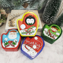 新款特惠圣诞小铁盒铁罐巧克力罐糖果包装盒马口铁盒异形圣诞礼盒