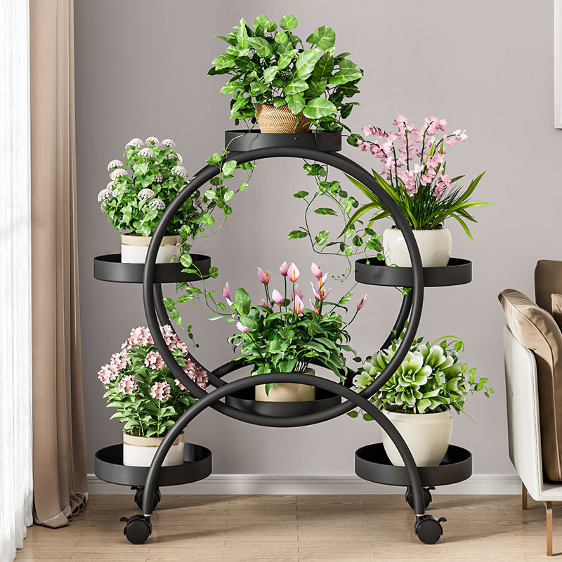 升级黑色-加粗加厚6盆【送万向轮】✓☆