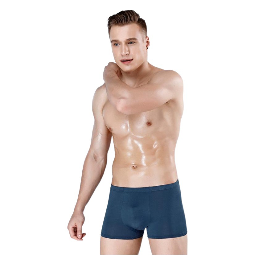 6 Size Plus Large Size Underwear Men's Boxer Pants Middle-aged and Elderly Big Fat Father Bamboo Fiber Fat Men's Boxer Pants