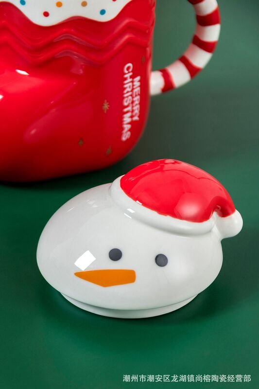 クリスマスカップ創意クリスマス陶磁器カップ雪だるまマグカップ高顔値カップクロスボーダー外国貿易お土産|undefined