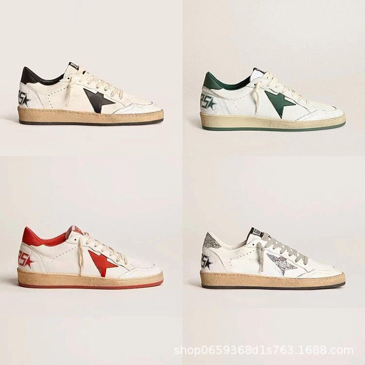 Korean Foreign Trade Casual Shoes for Women, Ballstar Star Shoes with Hidden Height Increase, Lace-Up Sneakers for Men, Trendy Brand Shoes