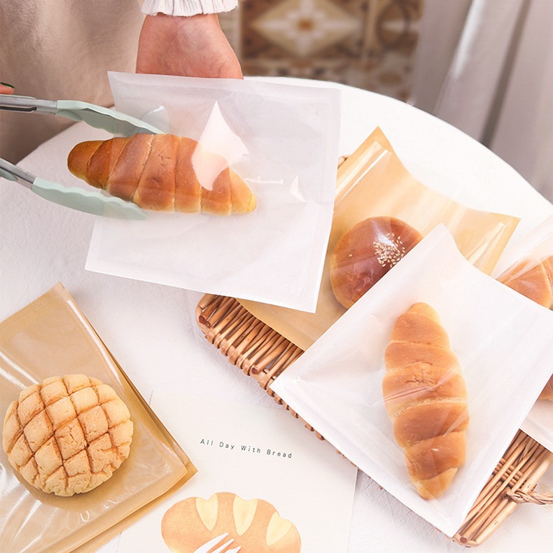 一次性食品外卖袋点心包装袋防油纸袋三明治面包甜甜圈饼干打包袋