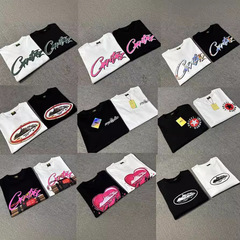 Tシャツ 半袖 ロゴプリント 男女兼用 ダブルヤーン ファッション 半袖 トレンド