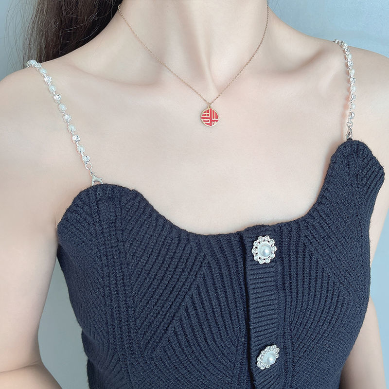 Cordillera de hombro cadena de ropa de abrigo ajustable reemplazable accesorios de diamante de pecho expuestos ropa de perlas