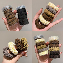 震え音が売れてポップコーンの頭ひもを厚くして太くして弾力性の高い髪輪に継ぎ目のないタオル輪の高い馬尾の髪ひもがない