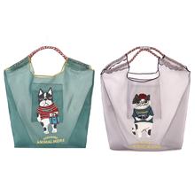 日本kusuguru刺绣露西保罗雪纺手提包手拎包单肩包购物袋网包304