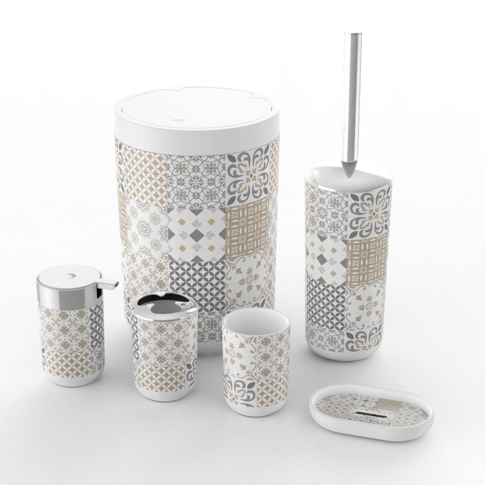 Nuevo Kit de baño de plástico bathroomset baño suministros baño lavado en casa traje de impresión