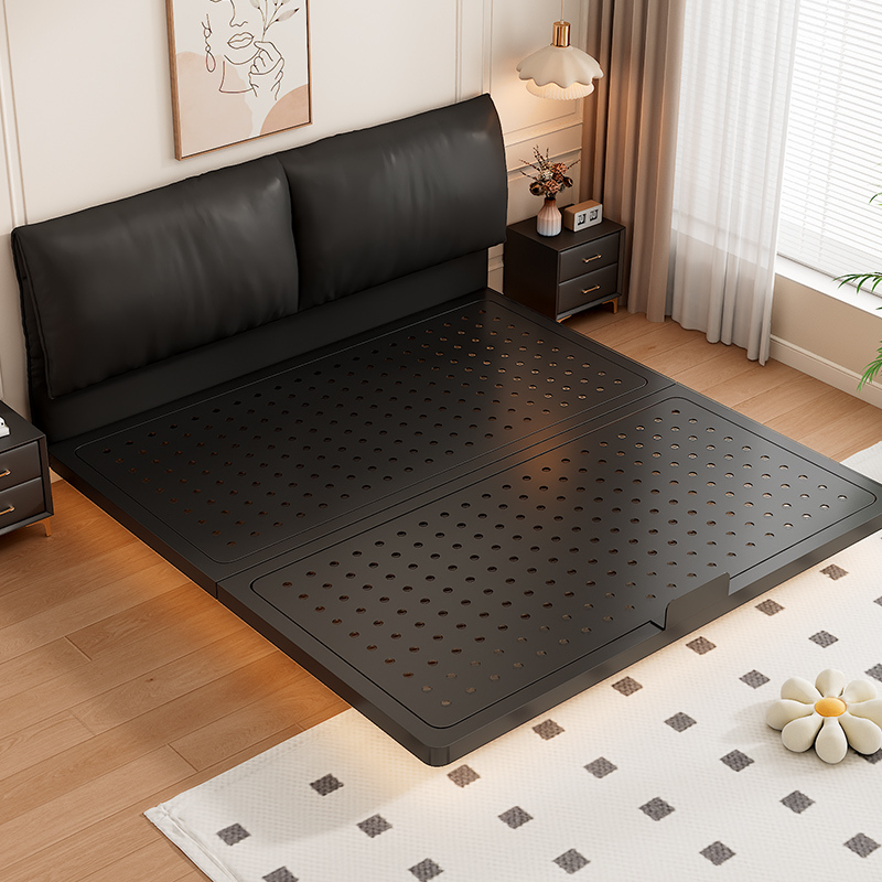 Suspended Bed Wrought Iron Bed Tatami Suspended Carbon Steel Frame Guesthouse Single Bed Upholstered Bedroom Double Bed