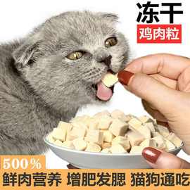 冻干鸡肉粒猫零食增肥发腮鸡胸肉幼猫零食大礼包宠物猫咪零食厂家