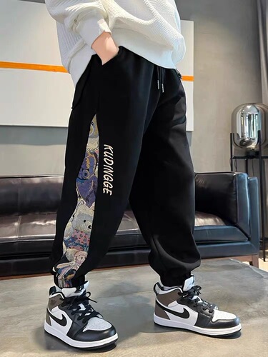 Boy's pants autumn casual pants spring and autumn style medium and large children stylish sports pants autumn trend